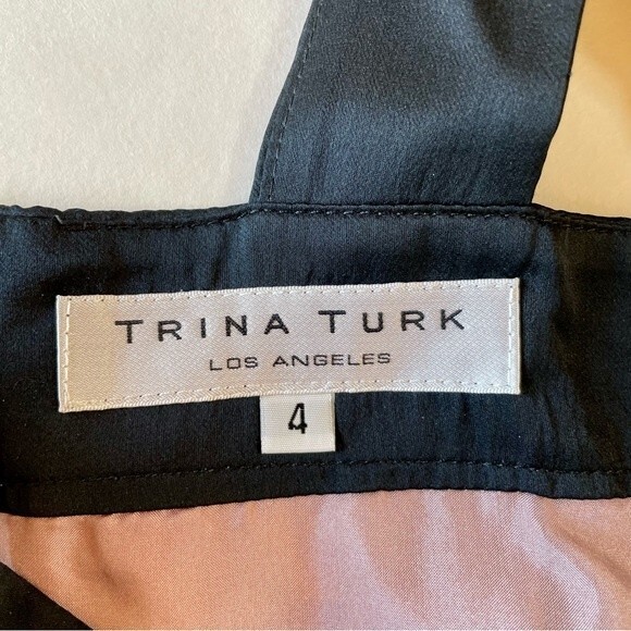 Trina Turk Women's 100% Silk Halter Sleeveless Pixelated Floral Dress - Size 4 - Picture 6 of 11